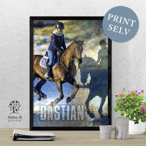 Personlig fotocollage hest (print selv) - Rikke-B grafisk